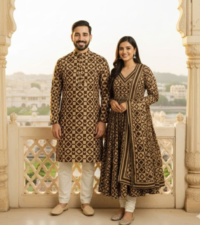 Couple Panjabi Three Piece Combo