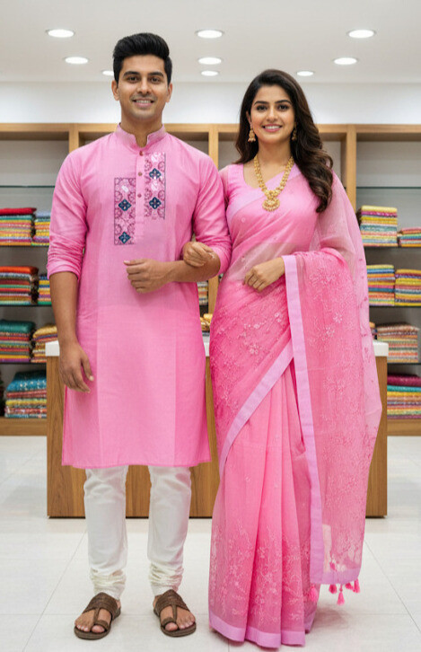 Sharee Panjabi Couple Dress