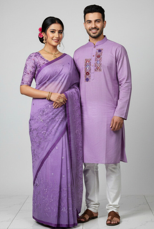 Sharee Panjabi Couple Dress
